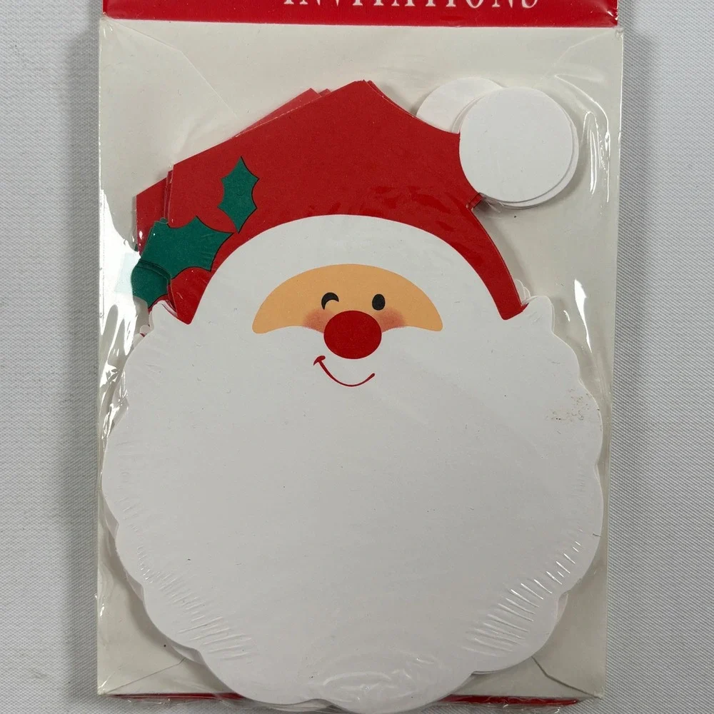 Vintage Hallmark Santa Claus Christmas Party Invitations 3 Packs 24 Total